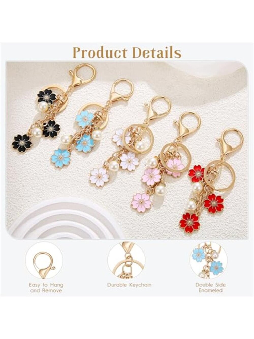 5PCS Bag Charms for Handbags Key Chains for Women | - Picture 4 of 7
